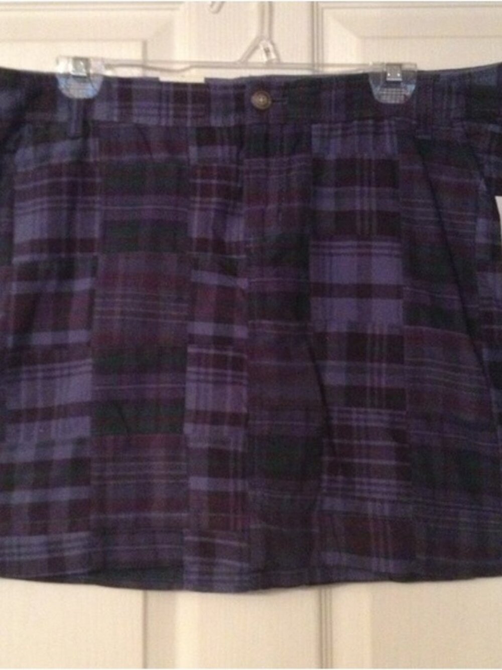 Short plaid skirt